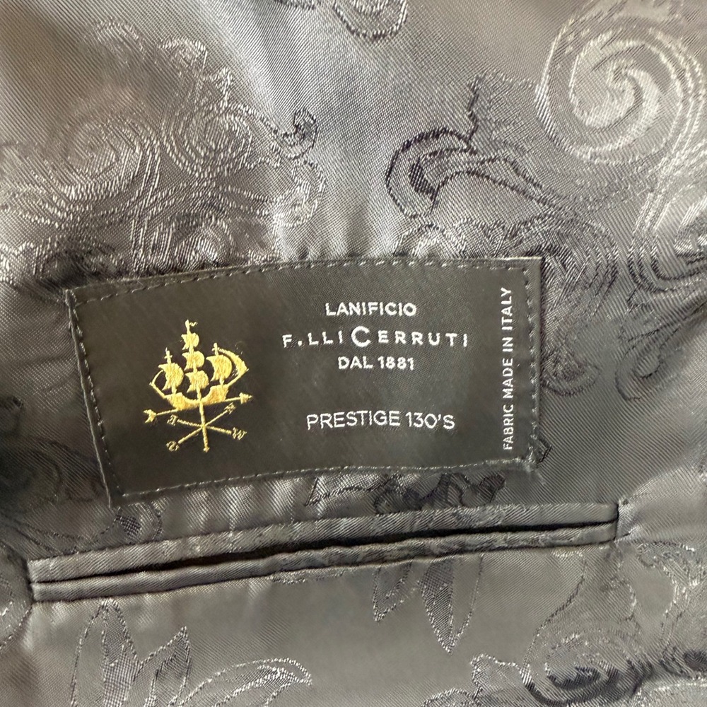 Jos A Bank Reserve Liberty Blazer 42R Cerruti 130s Wool Grey Plaid USA 3301/2FP - Picture 6 of 15